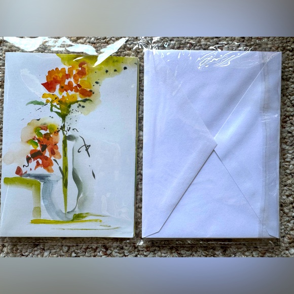 10pc Generic Greeting Card Set - 5 Cards & 5 Envelopes- Modern Art Paintings - Picture 1 of 10